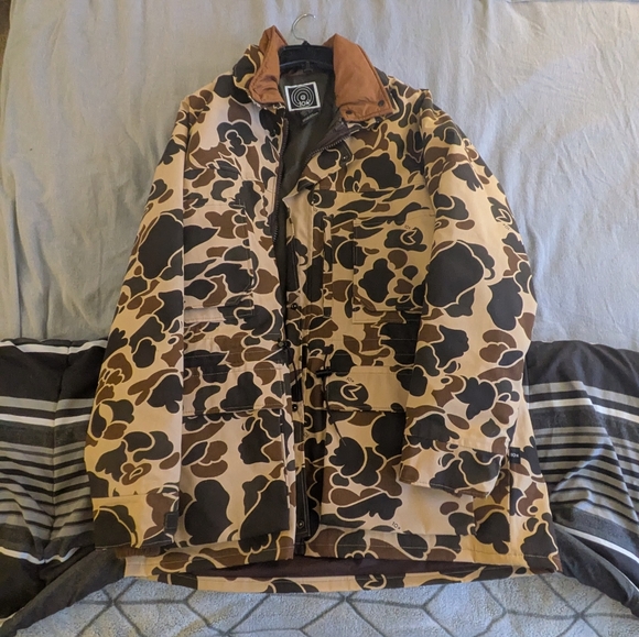 90'S GAP Old Gap Reversible Duck Hunting Jacket Men's S Vintage cotton Beige type Vintage Second Hand